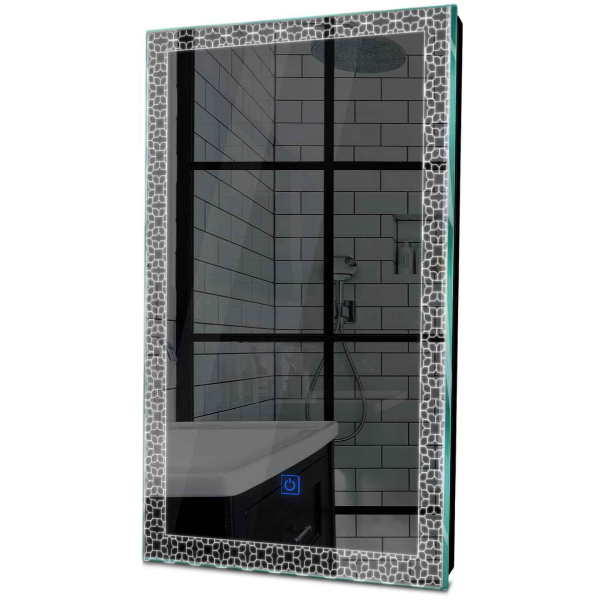Oglinda LED verticala cu lumina LED rece Gama Official Model 1 cu buton touch - Reyze