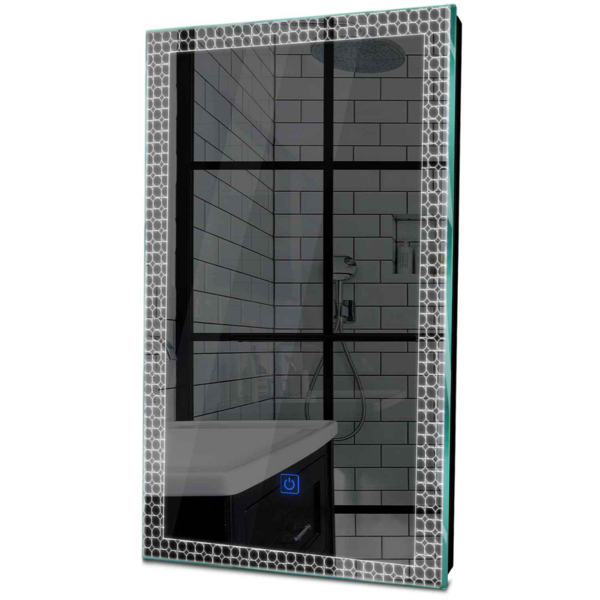Oglinda LED verticala cu lumina LED rece Gama Official Model 4 cu buton touch - Reyze