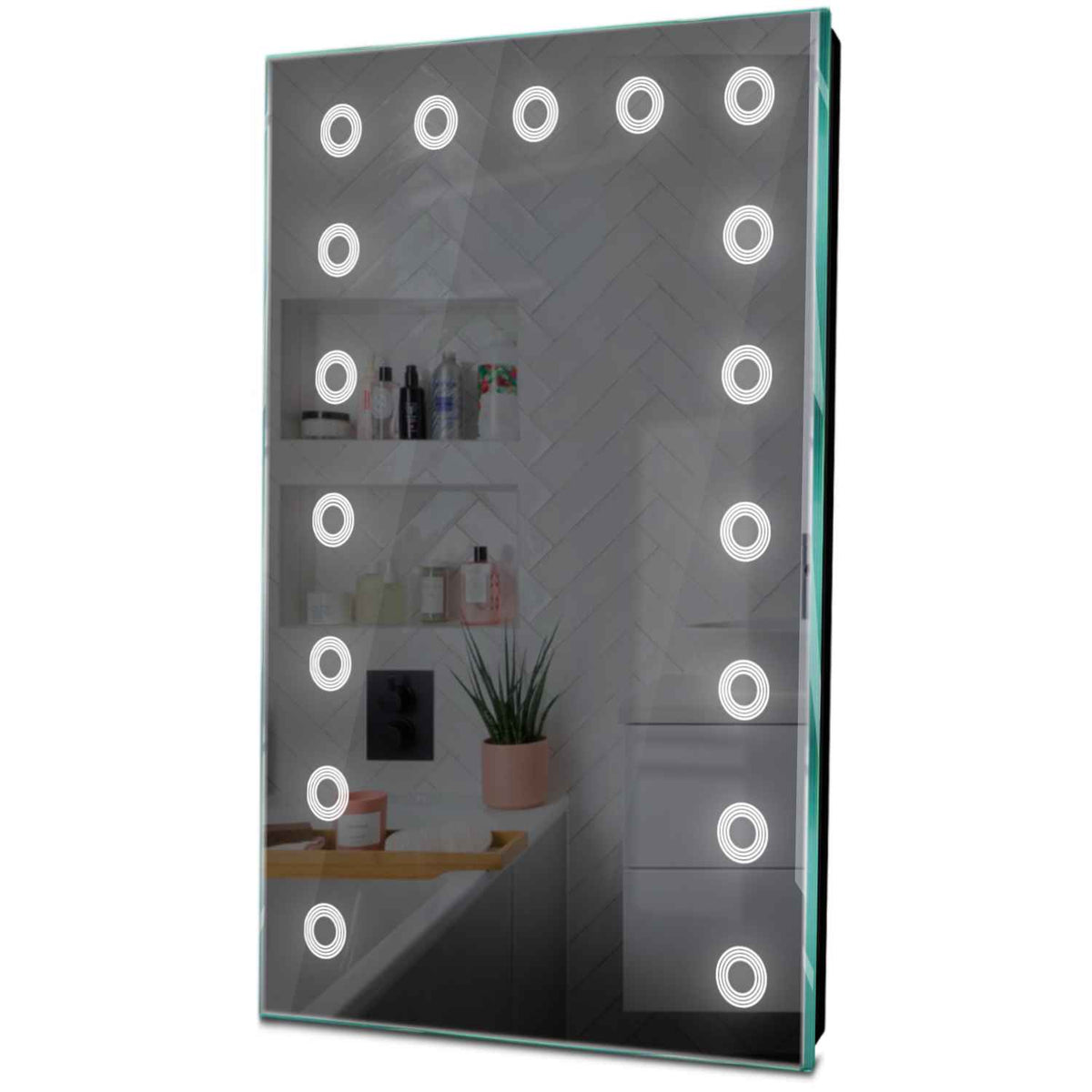 Oglinda LED verticala cu lumina LED rece Gama Minimal Model 4 fara butoane - Reyze