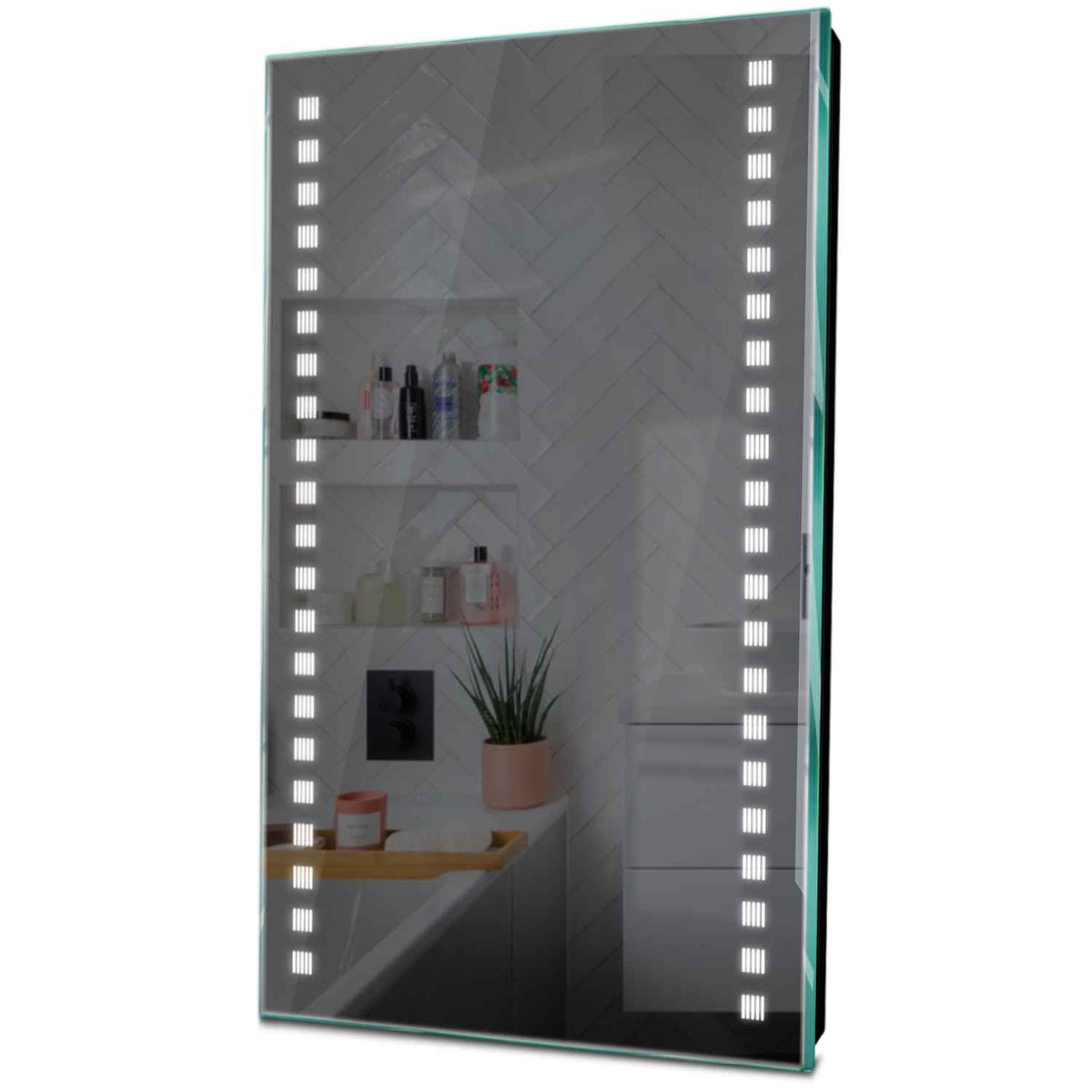 Oglinda LED verticala cu lumina LED rece Gama Minimal Model 6 fara butoane - Reyze