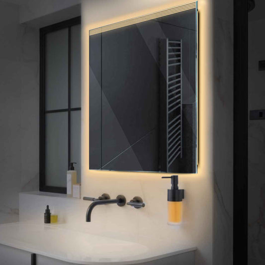 Oglinda LED Patrata, Fara functii, LED 3000K Cald - Gama Edge Model 5