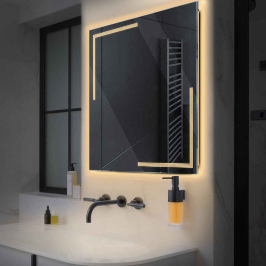 Oglinda LED Patrata, Fara functii, LED 3000K Cald - Gama Minimal Model 2