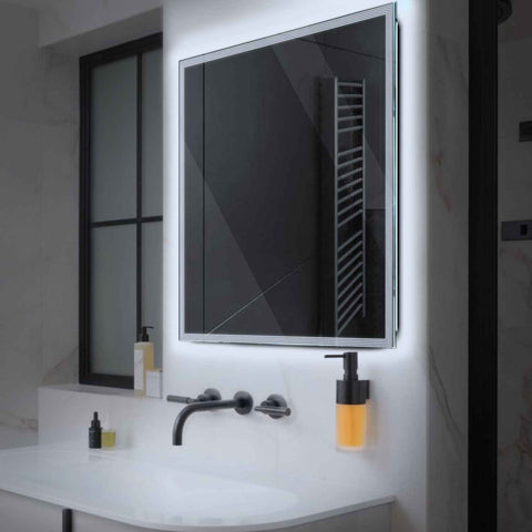 Oglinda LED Patrata, Fara functii, LED 6000K Rece - Gama Edge Model 1