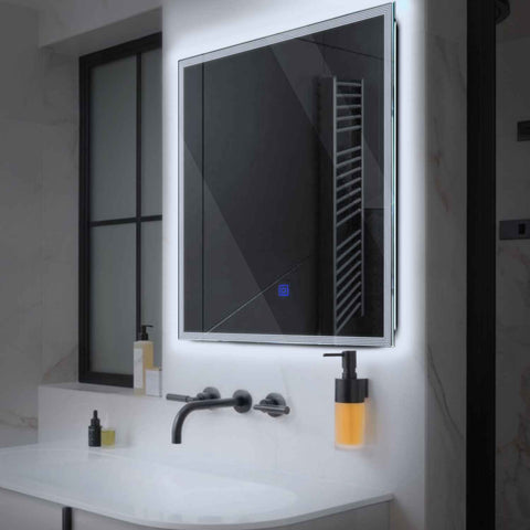 Oglinda LED Patrata, Touch LED, Dimare, LED 6000K Rece - Gama Edge Model 2