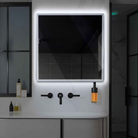 Oglinda LED Patrata, Fara functii, LED 6000K Rece - Gama Edge Model 1