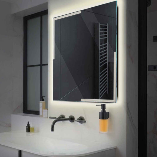 Oglinda LED Patrata, Fara functii, LED 4000K Neutru - Gama Edge Model 2