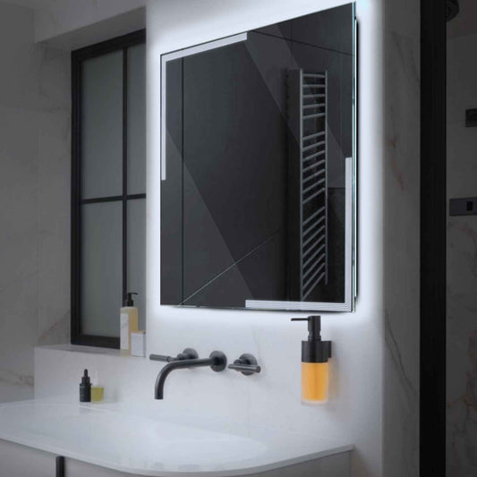 Oglinda LED Patrata, Fara functii, LED 6000K Rece - Gama Edge Model 2