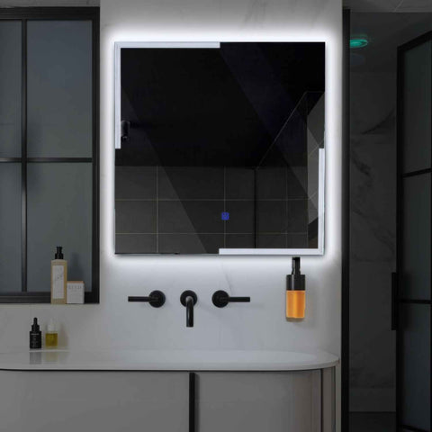 Oglinda LED Patrata, Touch LED, Dimare, LED 6000K Rece - Gama Edge Model 2