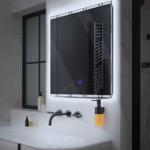 Oglinda LED Patrata, Touch LED, Dimare, LED 6000K Rece - Gama Edge Model 3