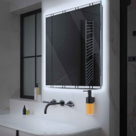 Oglinda LED Patrata, Fara functii, LED 6000K Rece - Gama Edge Model 3