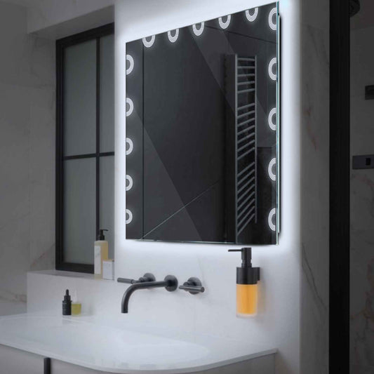 Oglinda LED Patrata, Fara functii, LED 6000K Rece - Gama Edge Model 4