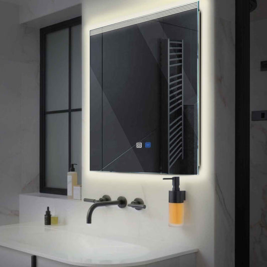 Oglinda LED Patrata, Touch LED, Dimare, Dezaburire, LED 4000K Neutru - Gama Edge Model 5