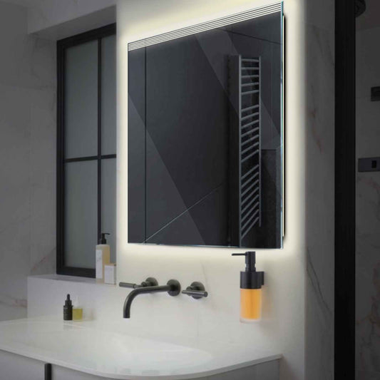 Oglinda LED Patrata, Fara functii, LED 4000K Neutru - Gama Edge Model 5