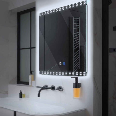Oglinda LED Patrata, Touch LED, Dimare, Dezaburire, LED 6000K Rece - Gama Edge Model 6