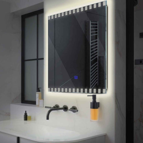 Oglinda LED Patrata, Touch LED, Dimare, LED 4000K Neutru - Gama Edge Model 6