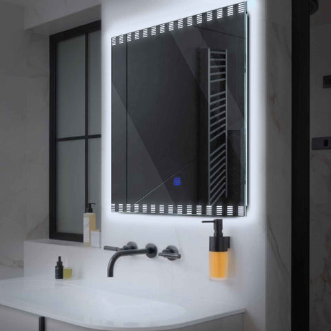 Oglinda LED Patrata, Touch LED, Dimare, LED 6000K Rece - Gama Edge Model 6