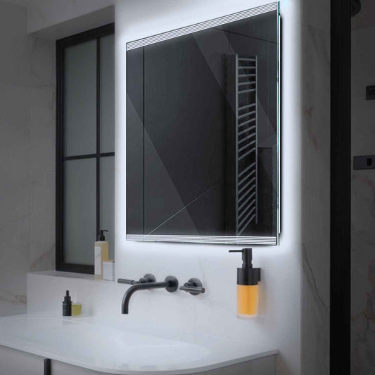Oglinda LED Patrata, Fara functii, LED 6000K Rece - Gama Edge Model 8