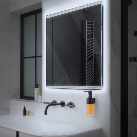Oglinda LED Patrata, Fara functii, LED 6000K Rece - Gama Edge Model 8