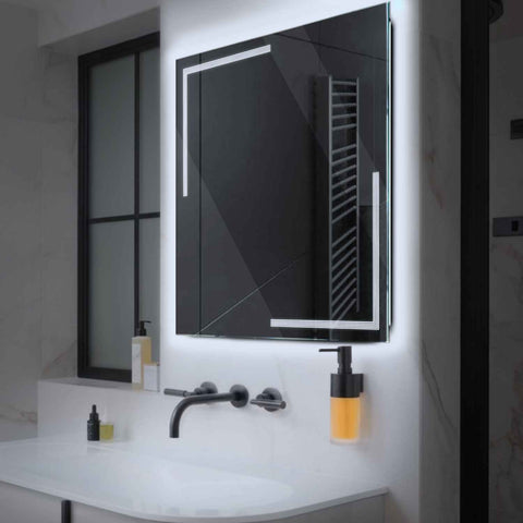 Oglinda LED Patrata, Fara functii, LED 6000K Rece - Gama Minimal Model 2