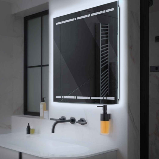 Oglinda LED Patrata, Fara functii, LED 6000K Rece - Gama Minimal Model 3