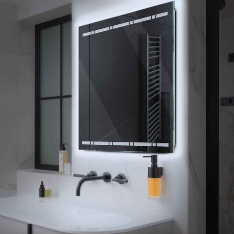 Oglinda LED Patrata, Fara functii, LED 6000K Rece - Gama Minimal Model 3