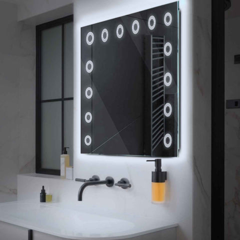 Oglinda LED Patrata, Fara functii, LED 6000K Rece - Gama Minimal Model 4