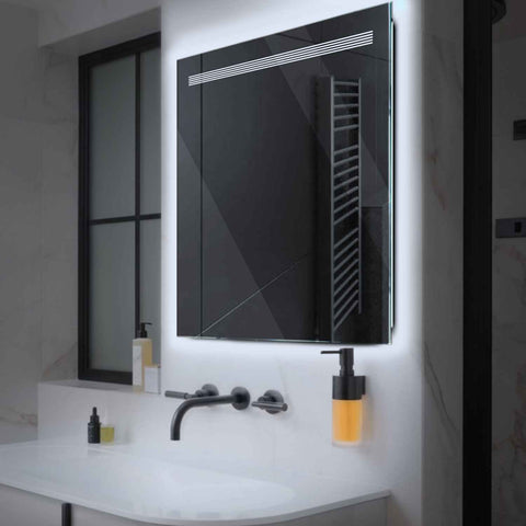 Oglinda LED Patrata, Fara functii, LED 6000K Rece - Gama Minimal Model 5