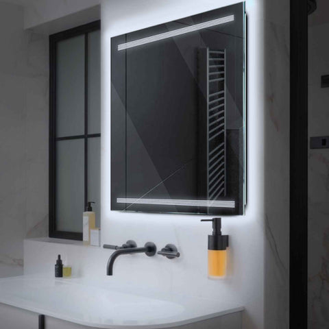 Oglinda LED Patrata, Fara functii, LED 6000K Rece - Gama Minimal Model 8