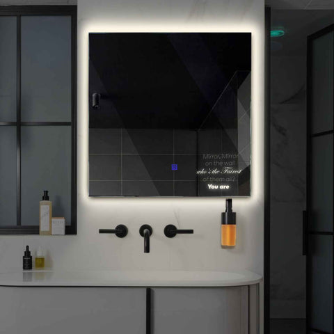 Oglinda LED Patrata, Touch LED, Dimare, LED 4000K Neutru - Gama Motivated Model 4