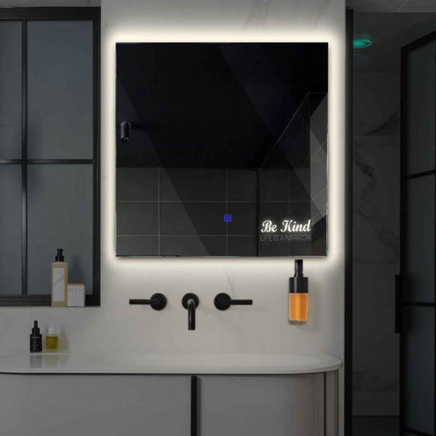 Oglinda LED Patrata, Touch LED, Dimare, LED 4000K Neutru - Gama Motivated Model 6