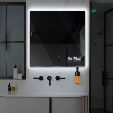 Oglinda LED Patrata, Touch LED, Dimare, LED 6000K Rece - Gama Motivated Model 6