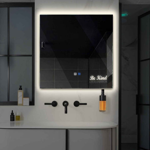 Oglinda LED Patrata, Touch LED, Dimare, Dezaburire, LED 4000K Neutru - Gama Motivated Model 6