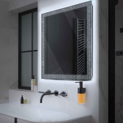 Oglinda LED Patrata, Fara functii, LED 6000K Rece - Gama Official Model 1