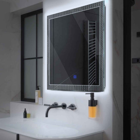 Oglinda LED Patrata, Touch LED, Dimare, LED 6000K Rece - Gama Official Model 5