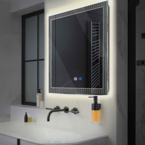 Oglinda LED Patrata, Touch LED, Dimare, Dezaburire, LED 4000K Neutru - Gama Official Model 5
