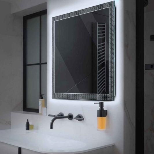 Oglinda LED Patrata, Fara functii, LED 6000K Rece - Gama Official Model 5