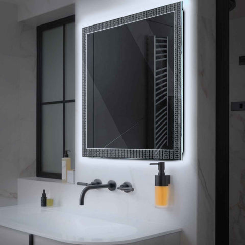 Oglinda LED Patrata, Fara functii, LED 6000K Rece - Gama Official Model 5