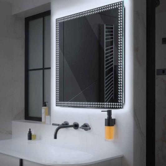 Oglinda LED Patrata, Fara functii, LED 6000K Rece - Gama Official Model 6
