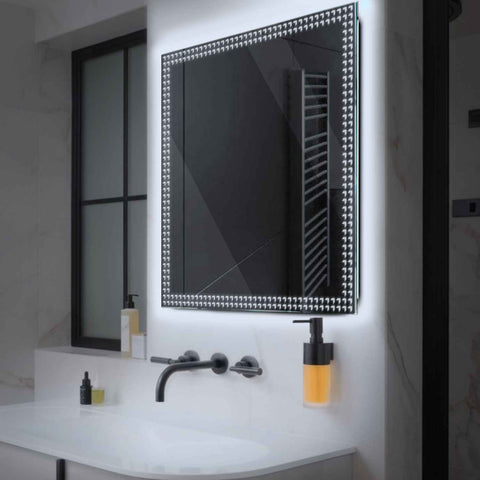 Oglinda LED Patrata, Fara functii, LED 6000K Rece - Gama Official Model 6