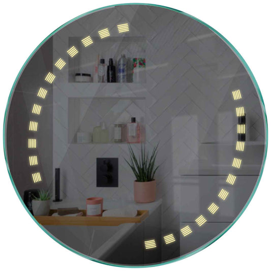 Oglinda LED rotunda cu lumina LED calda Gama Minimal Model 6 fara butoane - Reyze