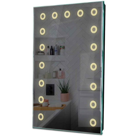 Oglinda LED verticala cu lumina LED calda Gama Minimal Model 4 fara butoane - Reyze
