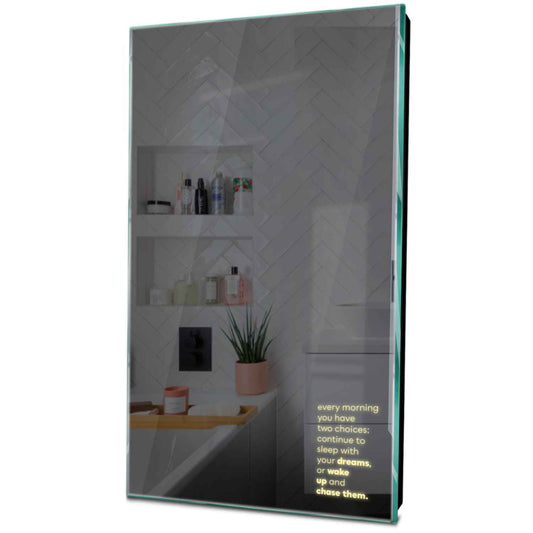 Oglinda LED verticala cu lumina LED calda Gama Motivated Model 2 fara butoane - Reyze