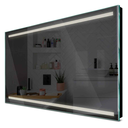 Oglinda LED orizontala cu lumina LED neutra Gama Minimal Model 8 fara butoane - Reyze