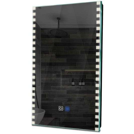 Oglinda LED verticala cu lumina LED neutra Gama Edge Model 6 cu butoane touch si dezaburire - Reyze