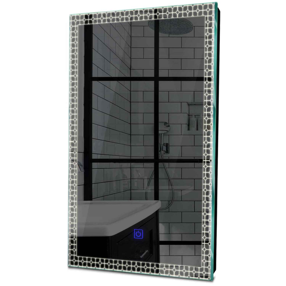 Oglinda LED verticala cu lumina LED neutra Gama Official Model 2 cu buton touch - Reyze