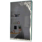 Oglinda LED verticala 80x90 cm cu lumina LED neutra Gama Good Vibes Model 8 fara butoane - Reyze