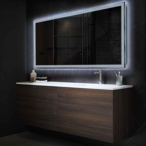 Oglinda LED Orizontala, Fara functii, LED 6000K Rece - Gama Edge Model 1