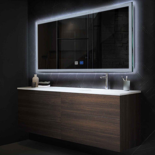 Oglinda LED Orizontala, Touch LED, Dimare, Dezaburire, LED 6000K Rece - Gama Edge Model 1