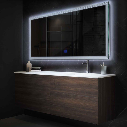 Oglinda LED Orizontala, Touch LED, Dimare, LED 6000K Rece - Gama Edge Model 1
