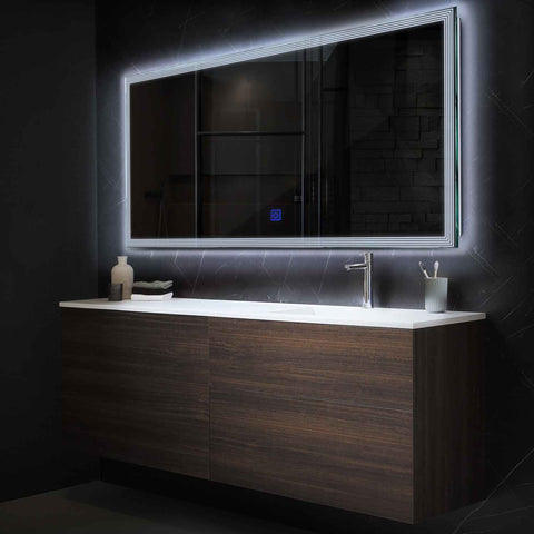 Oglinda LED Orizontala, Touch LED, Dimare, LED 6000K Rece - Gama Edge Model 1